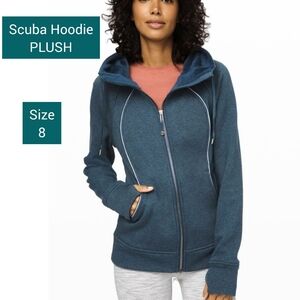 Lululemon (8) Full Zip Scuba Hoodie Plush in Night Diver
